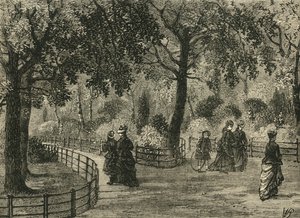 花道，肯辛顿花园，约1876年。 作者 不明