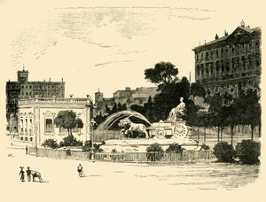 塞伯勒喷泉，马德里，1890年。 作者 不明