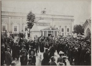 1904年7月22日在新圣女公墓举行的安东·契kh夫葬礼，1904年 作者 不明