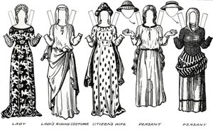英国服装画廊：戴在第一爱德华时期的服饰，c1934 作者 不明