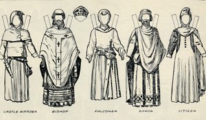 英国服装画廊：约翰王时代的英国人如何穿着，c1934 作者 不明