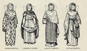英国服装画廊：丹麦人的服装和后来的盎格鲁撒克逊人，c1934 作者 不明