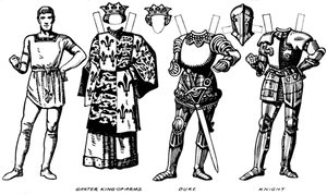 英国服装画廊：理查德三世统治时期穿着的连衣裙，c1934 作者 不明