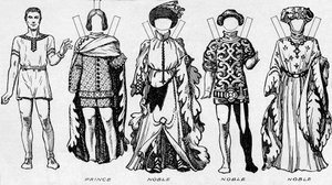 画廊的服装：爱德华三世统治时期穿着的晚礼服，c1934 作者 不明