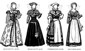 画廊历史服饰：伊丽莎白一世时期穿着的某些服饰，c1934 作者 不明