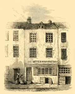 公鸡巷的鬼屋，约建于1872年。 作者 不明