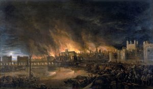 1666年伦敦大火》，约1666年 作者 Unbekannt