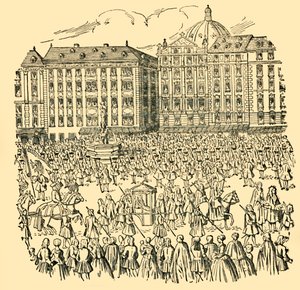 匈牙利伟大贵族宣誓效忠玛丽亚·特蕾莎（Maria Theresa），于1740年，大约c1930年。 作者 不明