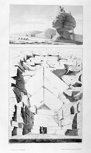 吉萨大狮身人面像和孟菲斯金字塔的入口，c1808 作者 不明