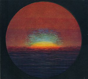日落时的绿色闪光，大气折射出的夺目的棱镜色彩，c1935 作者 不明