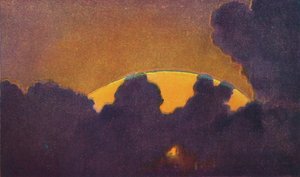 日落时的绿色闪光，大气折射出的夺目的棱镜色彩，c1935 作者 不明
