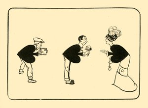 1910年黑桃三人的问候。 作者 不明