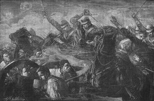 卫兵在卡萨辛（Kassassin）为枪支充电，c1882 作者 不明