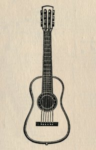 吉他，1895年。 作者 不明