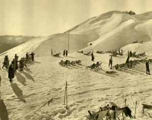 Hafelekarbahn滑雪缆车，因斯布鲁克，蒂罗尔，奥地利，c1935年。 作者 不明