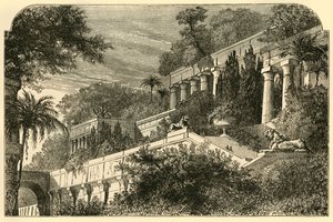 古代巴比伦空中花园，1890年。 作者 不明