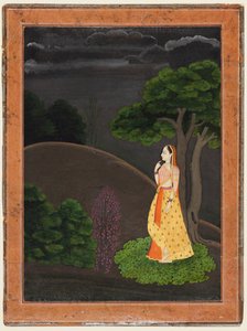 急等她不在的情人的女英雄Utka Nayaka，c。 1750-55。 作者 不明
