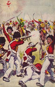 高地轻步兵。 1939年在阿塞耶（Asaye）的Mahratta骑兵冲锋 作者 不明