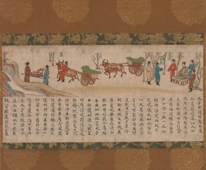 过去和现在的业力图解经》Kako genzai inga kyo emaki，13世纪末。 作者 不明