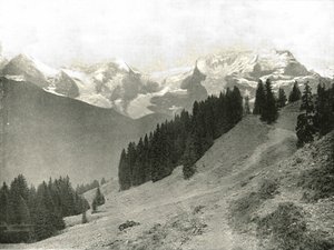 瑞士少女峰及其邻居，1895年。 作者 不明