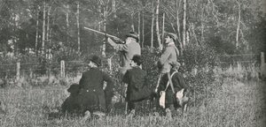 国王在1900年代，1910年对桑德灵厄姆保护区进行射击。 作者 不明