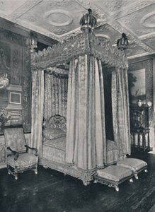 诺尔国王的卧室。贝德斯特（James I）的床架，1928年 作者 不明