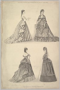 女王的最新法国时装，《女士报纸》和《法院纪事》，1871年1月7日。 作者 不明