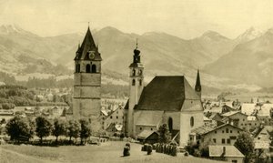圣安德烈亚斯教堂，基茨比厄尔，蒂罗尔，奥地利，Liebfrauenkirche和教堂，c1935年。 作者 不明
