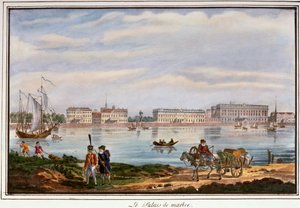 1822年，俄罗斯圣彼得堡，大理石宫和涅瓦河路堤 作者 不明