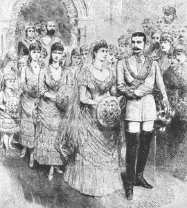 比阿特丽斯公主与巴滕伯格亲王亨利的婚姻... 1885年，1901年。 作者 不明