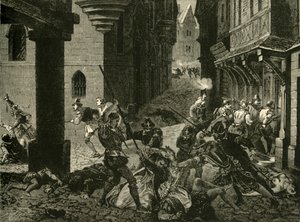 1890年，1572年，圣巴塞洛缪大屠杀。 作者 不明