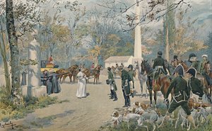 拿破仑和庇护七世会议在枫丹白露，1813年，1896年 作者 不明