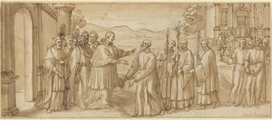 San Carlo Borromeo和San Filippo Neri的会议，约1600年。 作者 不明