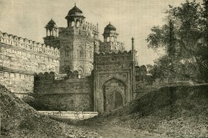 莫卧儿皇帝宫殿，德里，1890年。 作者 不明