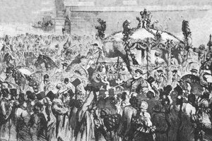 1856年1月31日，游行到威斯敏斯特，1901年。 作者 不明