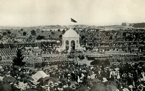 1901年1月1日，c1930年，在悉尼宣布澳大利亚联邦政府。 作者 不明