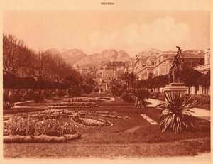 芒通公共花园，1930年。 作者 不明