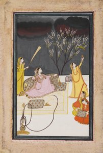 Raga Dipaka的Ragini Dhanasari Desi，约1820年 作者 不明