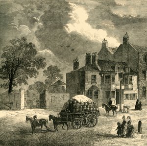 哈默史密斯红牛旅馆，c1878。 作者 不明