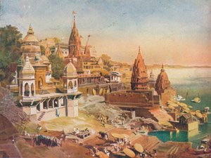 印度教徒的圣城：恒河上的贝纳雷斯，1908年 作者 不明