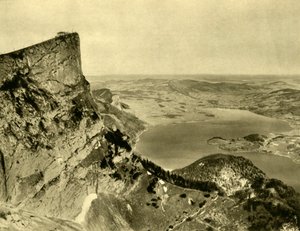 上奥地利州的沙夫堡山和蒙德湖，约建于1935年。 作者 不明