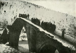 塞尔维亚陆军总参谋部撤退，穿越阿尔巴尼亚，1919年。 作者 不明