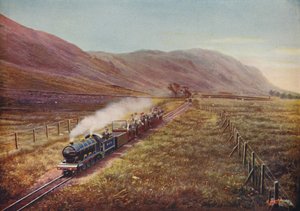 世界上最小的客运铁路。 1926年在坎伯兰郡埃斯克代尔 作者 不明