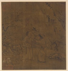 苏武和李陵的含泪离别，明朝，1368-1644。 作者 不明