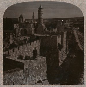 大卫塔。城堡最古老的地方，c1900 作者 不明