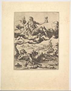时间的胜利从Petrarch的胜利，ca。 1548-49。 作者 不明