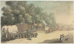 1700年代的收费公路大门。 作者 不明