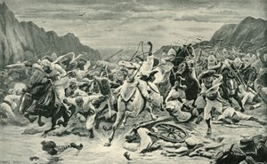 1901年，坎大哈骑兵对Arghandab河的胜利。 作者 不明