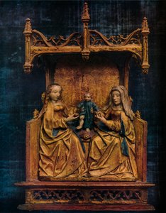 圣母和圣安妮教婴儿救主走路，c1470 作者 不明