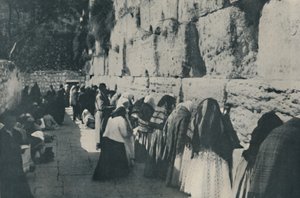 哭墙：哀悼祖先失落之城的日子，c1935年。 作者 不明